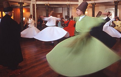 Dervishes are whirling