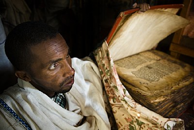 Priest with Holy Book, Lalibela