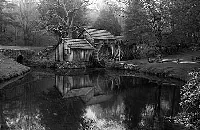 Mabry Mill in B and W