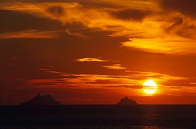 Sunset over Skellig Michael