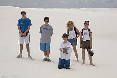 family in the desert