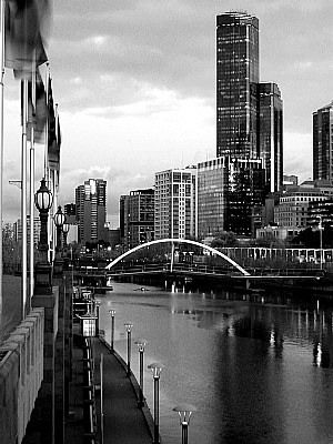 Melbourne Morning in Black and White