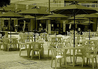 The Plazza on a hot day