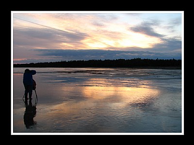 Ann at Singing Sands Sunset