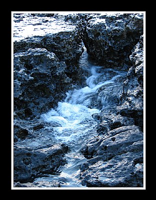 Water Flowing Through Rocks I