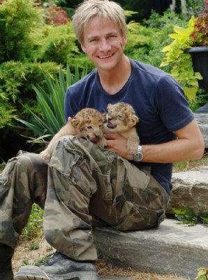 me and 2 baby lions