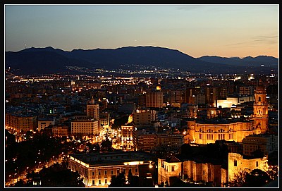 Malaga at night