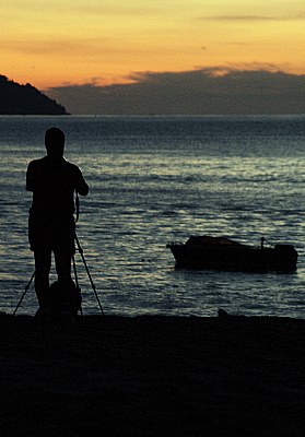 Sunset under the lens