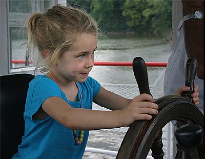 future river boat pilot - study in concentration