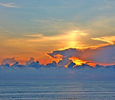 Fire Behind Clouds