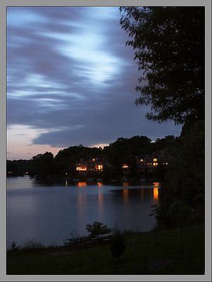 lake at dusk