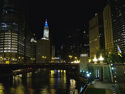 La famosa Chicago di notte...