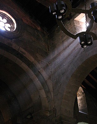 Magic or Divine light in Cathedral of Santiago de Compostela