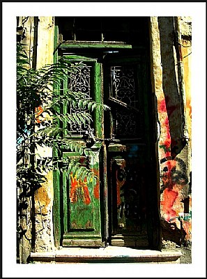 the old green door...