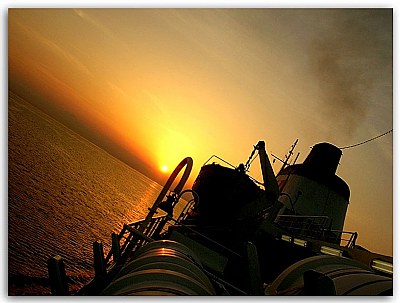 sailing in the sunrise...
