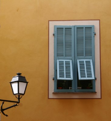 street light and shutter in Cadiz