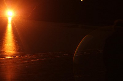 beach at night