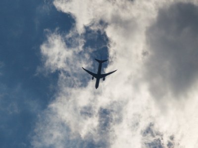 Plane in the clouds