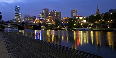 Melbourne from the boat sheds