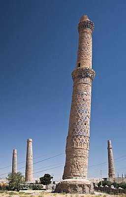 Minaret of Gowhar Shad's Madrassa, Musalla Complex, Herat (1417)