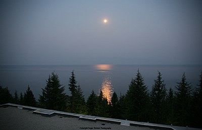 Moonset Ohrid Lake