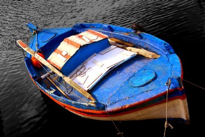 blue boat