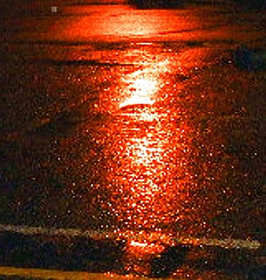 Rain+streetlight+road