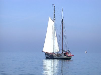 Sailing on a quiet sea (Holland)