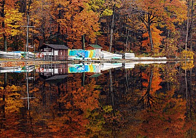 The Boathouse in Autumn