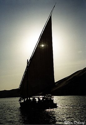 Sailing on the Nile.