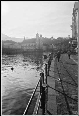 Along the waterline