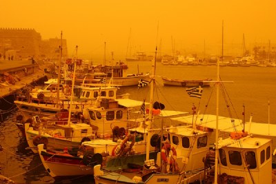 sandstorm at Heraklion