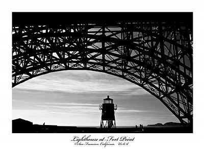 Lighthouse under the bridge