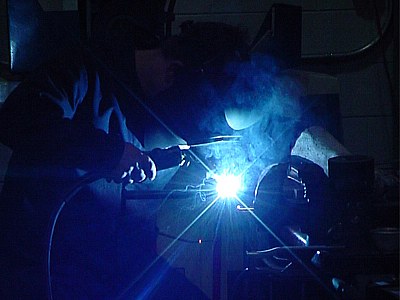 Welding on a hot day