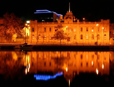 Hobart by night, no.2 (reworked)