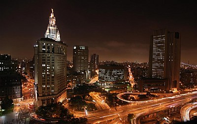 Downtown at night