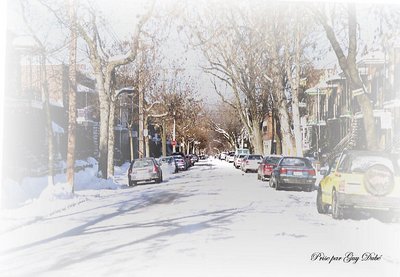 Rue de Montréal en hiver