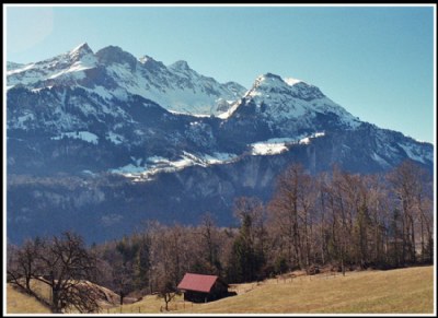 A cottage on the slopes