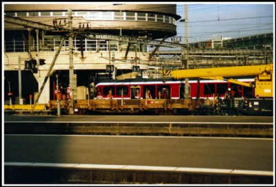 The workers got into the train