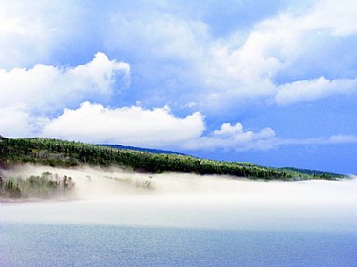 Fog over Lake Superior