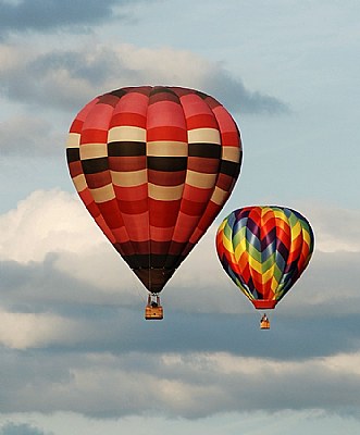 Balloons in flight