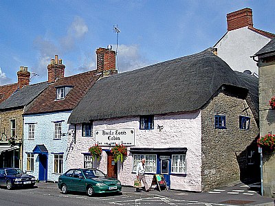 Thatched roof tavern