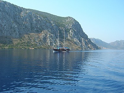 boat trip on blue