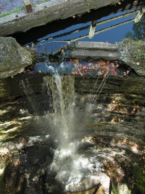 Down the falls