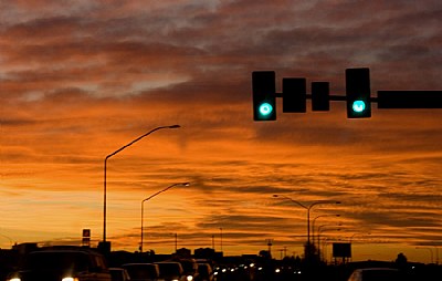 Sunset with Traffic