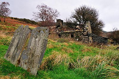 Slate Wall and Abandoned House