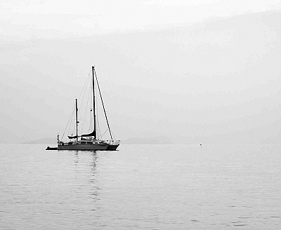 Alone in the sea