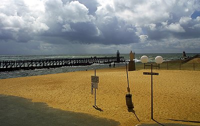 Forbidden beach, pollution by the fuel oil....