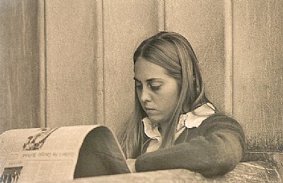 Girl Reading intensely