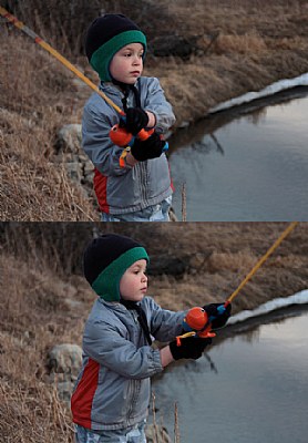 Fishing in the cold